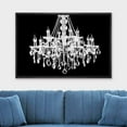 thumbnail image 2 of wall26 Framed Canvas Print Wall Art Black &amp; White Chandelier Silhouette Decorative Lights Digital Art Modern Art Chic Relax/Calm Multicolor for Living Room, Bedroom, Office - 24"x36" Bl, 2 of 5