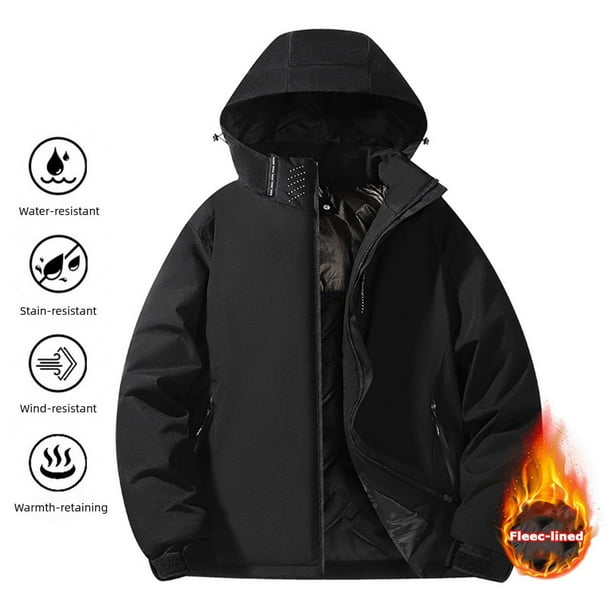 Ceisia Men's Outdoor Sports Pants Hooded Short Sleeve Winter Loose Fit with Zipper Gift with Pockets
