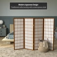 thumbnail image 2 of Red Lantern 4 ft. Short Window Pane Shoji Screen - Walnut - 4 Panels, 2 of 7