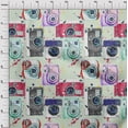 thumbnail image 4 of oneOone Cotton Cambric Mint Green Fabric Camera Pattern Diy Clothing Quilting Fabric Print Fabric By Yard 56 Inch Wide, 4 of 6