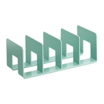 Floleo Acrylic Book Stand Holder for Desk, Thickened Sturdy Book Organizer with 4 Partitions, Large Capacity Storage Rack for Books, Magazines, Documents, Office & Home Decor