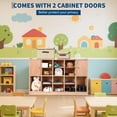thumbnail image 6 of Garvee Mobile Storage Cabinet – 14 Cubbies, 2 Doors, Wall-Mountable, 4 Castors, 2 Anti-Tip Fittings, 2 Storage Boxes – Organizer for Home, Study Room, Daycare, Kindergarten, Office, 6 of 6