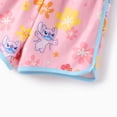 thumbnail image 5 of Disney Stitch Girls Graphic Tee and Dolphin Shorts 2-Piece Angel Pink School Casual Beach Outfit Set Kids 6-7Y, 5 of 9