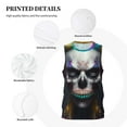 thumbnail image 3 of Sikiie Modern Abstract Colorful Skull C Basketball Jersey Reversible Men's Mesh Athletic Sports Shirts Training Practice S-4XLX-Large, 3 of 6
