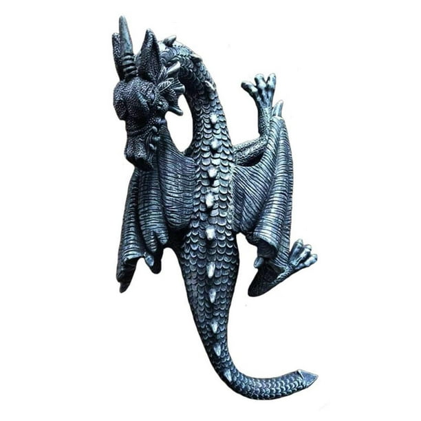 Billuyoard Dragón volador para colgar en la pared del hogar, decoración de pared para exteriores, colgante de dragón volador de resina para Decoración del hogar No.2