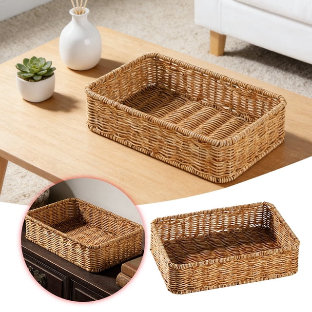 zhangmingg Woven Open Design Food Storage Organizer Versatile Space Saving Solution for Kitchen Countertop and Cabinet