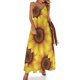 thumbnail image 1 of Vestido de girasol rojo y amarillo con flores de colores, estético, escote en V, estilo bohemio, para playa, diseño sexy para mujer, talla grande, 1 of 7