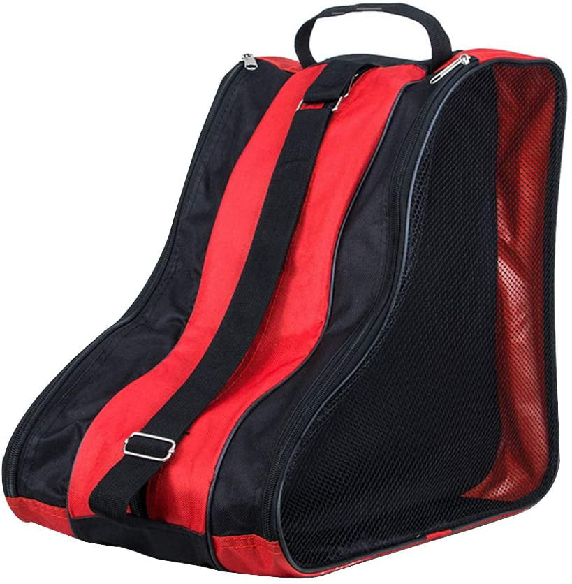 Bever888 ller Skate Bag Breathable Large Sports Kids Oxford Cloth Portable with Handle Carry Triangle Backpack Ski Gift Shoulder Blue