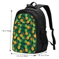 thumbnail image 5 of Xecao Pineapples with Palm Leaves for Travel Laptop Backpack, USB-Charging-Enabled, Spacious Business Backpack for Men and Women,College School Computer Bag, 5 of 7