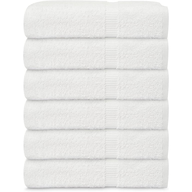 GOLD TEXTILES Bulk Bath Towels White 36 Pack (22x44 Inches) Economy Light  Weight Easycare