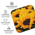 thumbnail image 4 of Kll Square Drink Coasters Set Of 4,Pu Leather Absorbent Coasters Set Decorative Coffee Cup Coasters Housewarming Gift For Home Decor-Flower Bush Sunflower, 4 of 9
