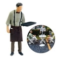 thumbnail image 4 of Figuras de personas 1:64 Trenes Modelos a escala Figuras de personas de plástico arquitectónico Café Camarero, 4 of 9