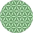 thumbnail image 1 of Ahgly Company Indoor Round Patterned Mint Green Area Rugs, 3' Round, 1 of 6