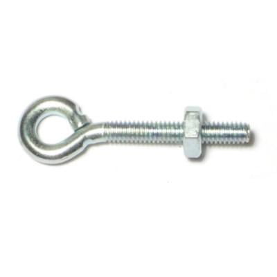 5/32"-32 x 1-5/8" Zinc Eye Bolts with Nuts SEBS-136 (15 pcs.)