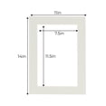 thumbnail image 3 of Grey Acid Free 11x14 Picture Frame Mats with White Core Bevel Cut for 8x12 Pictures - Fits 11x14, 3 of 4