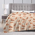 thumbnail image 4 of Cute Fox Blanket, Soft Warm Bed Bedding Throw Blankets for Couch Bedroom Sofa Office, All Season Cozy Flannel Plush Blanket Gifts for Adults, 60"X50", 4 of 6