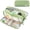 Green, variant on Heluo.Zu Office Pencil Case,Colored Pencils Pouch for Students Stationary,3 Compartments Canvas Pencil Bag Pencil Boxes with Zipper,Purple