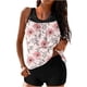 thumbnail image 5 of Traje de Baño de Mujer con Pantalones Cortos de Cintura Alta Impreso Traje de Baño de Dos Piezas, Traje de Baño de Torso Largo con Almohadillas Extraíbles Y Correas Ajustables, Set de Ropa de Playa d, 5 of 5