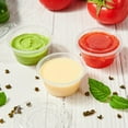 thumbnail image 3 of 50 Pack Disposable Plastic Portion Cups with Lids, Small Plastic Condiment Containers for Sauce,2 oz Jello Shot Cups, Souffle Cups, 3 of 6