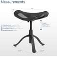 thumbnail image 4 of Height Adjustable 2-in-1 Footrest for Desk, Rotatable Ergonomic Under Workstation Ottoman, Rolling Leg Rest Stool for Home Office Workstation, Black, CHAIR-FR01, 4 of 10
