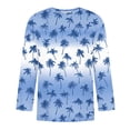 thumbnail image 4 of Fengqque T-shirt de Sport à Manches Sept pour Hommes, Col Rond, Bleu G(L), 4 of 4