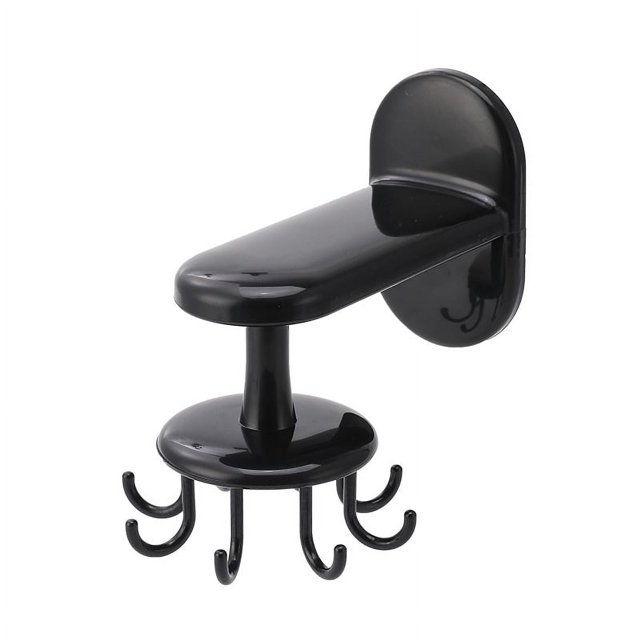 Estante de cocina giratorio 360, gancho de almacenamiento adhesivo, organizador montado en la pared, estante de almacenamiento para cocina, organizador de baño