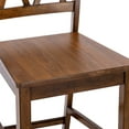 thumbnail image 4 of Duhome Wood Counter Height Bar Stools Set of 2, 24" Bar Chairs with Cross Back Farmhouse Counter Stools for Kitchen, Walnut, 4 of 9