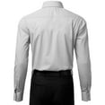 thumbnail image 3 of Berlioni Italy Men's Slim-Fit Premium French Convertible Cuff Solid Dress Shirt (Silver,XL (17-17½) sleeve: 34/35), 3 of 4