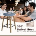 thumbnail image 5 of CQSXDA Backless Swivel Bar Stools Set of 2, Comfortable Fabric Upholstered 26 Inch Height Stools Ideal for Restaurants and Homes，Blue, 5 of 9