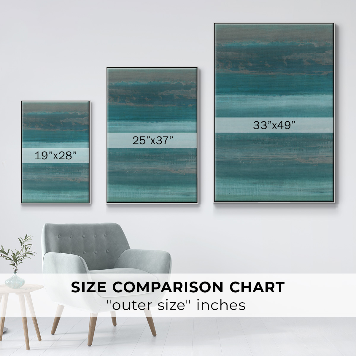 Stars & Shores I Framed Premium Gallery Wrapped Canvas - Ready to Hang - 25 x 37 - White Floating Frame