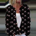 thumbnail image 2 of Valentine's Day Womens Sprint Shrugs or Sweaters Long Sleeve Cardigans for Women Lightweight Open Front Shrug Cardigan Love Heart print Dressy Casual Boho Oversized Cardigans, 2 of 5