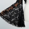 thumbnail image 6 of Byfri Gothic Lace Bolero Shrug, Sheer Flare Sleeve Cover-Up Top for Women, Black 55x68cm, 6 of 7