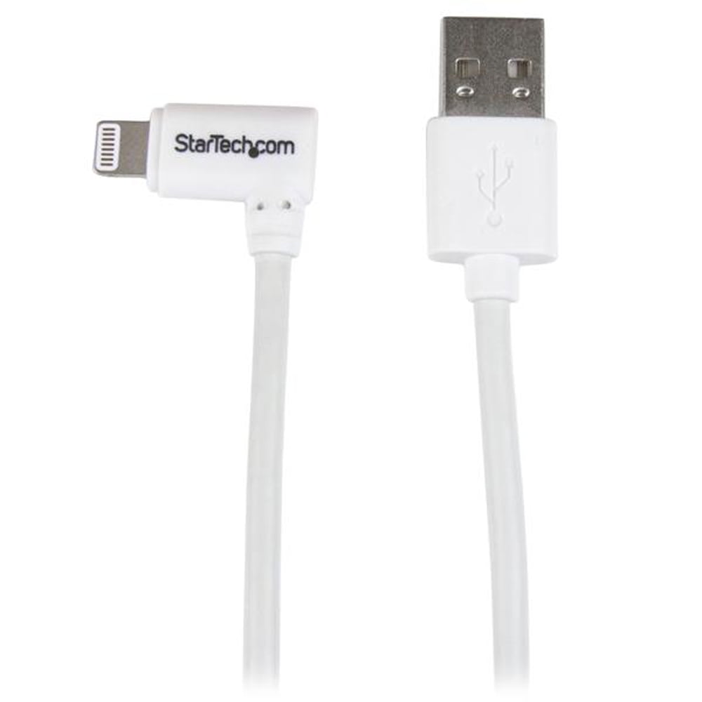 USB to Lightning Cable Apple MFi Certified Angled 1 m (3 ft.) White
