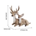thumbnail image 5 of Moocorvic A Pair Sika Deer Stuffed Animals,Christmas Decorations Stuffed Deer Animal Plush Toys for Boys and Girls, Gifts for Women, for Christmas Yard Indoor Outdoor Garden Lawn, 5 of 6