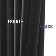 thumbnail image 4 of Curtainking Linen Textured Curtains 96 inches Black Bedroom Living Room Window Curtain Set Light Filtering Drapes Grommet Top 2 Panels, 4 of 6