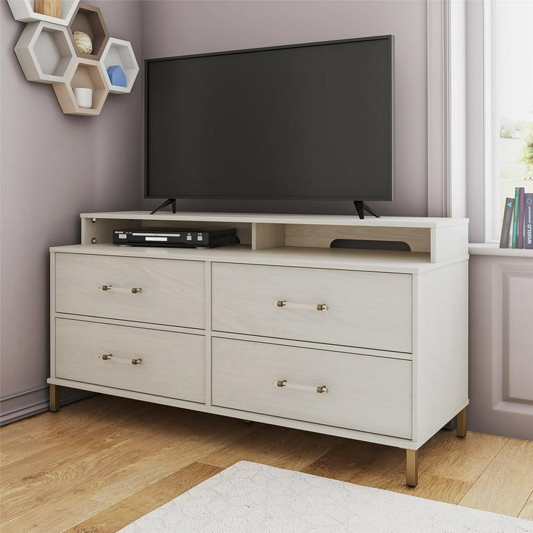 Teen Novogratz Blair Media Dresser for TVs up to 50, White Oak