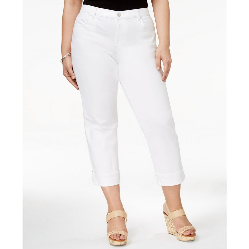 Style & Co Cuffed Capri Jeans Plus Size 14W