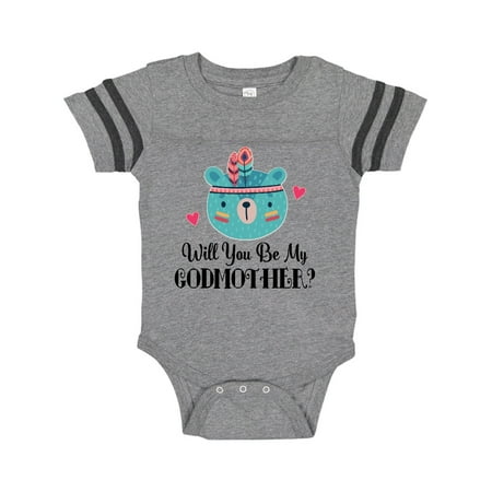 

Inktastic Godmother Proposal Baby Bear Gift Baby Girl Bodysuit