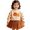v#3709Brown3580, variant on Rggeeun Halloween Girls Sets Cute Tops Crew Neck Sweatshirt Ruffle Pleated Skirt Pumpkin Graphic Fall Outfits Everyday Wear Leisure,Brown,3-4 Years