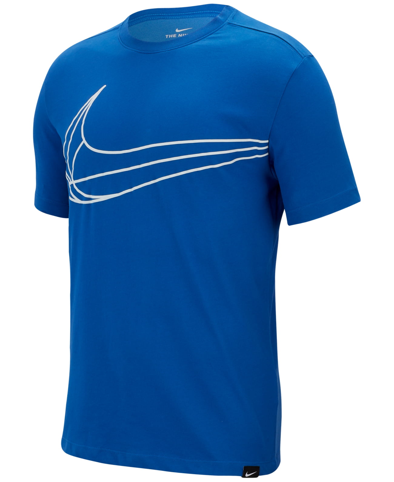 Nike - Mens T-Shirt Royal Large Crewneck Swoosh Basketball Tee L ...