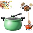 thumbnail image 1 of Multifunctional Large Capacity Non-stick Pressure Cooker,8 Qt Mlicro Pressure Cooker Pot,Glass Cover&Anti-Scalding Handle,Anti-Cooking Pot for Slow Cook,Sear & Saute,Fast Cooking Pot for All Stovetop, 1 of 6