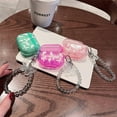 thumbnail image 4 of Cute Airpod pro Clear Case with Keychain,Cute Bling Glitter Butterfly Pattern Design Soft Silicone Smooth Shockproof Compatible with Airpods Pro Charging Case for Girls Women-Pink, 4 of 13