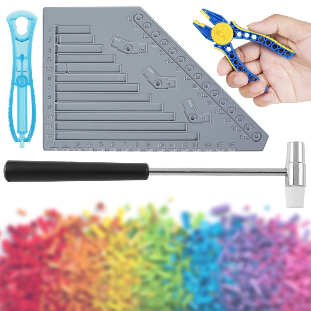 Building Block Tool Kit Toys Dismantled Device Include Brick Separator Multi-Use Hammer Auxiliary Pliers Measuring Tool Technical Accessories for Building Block Disassembly