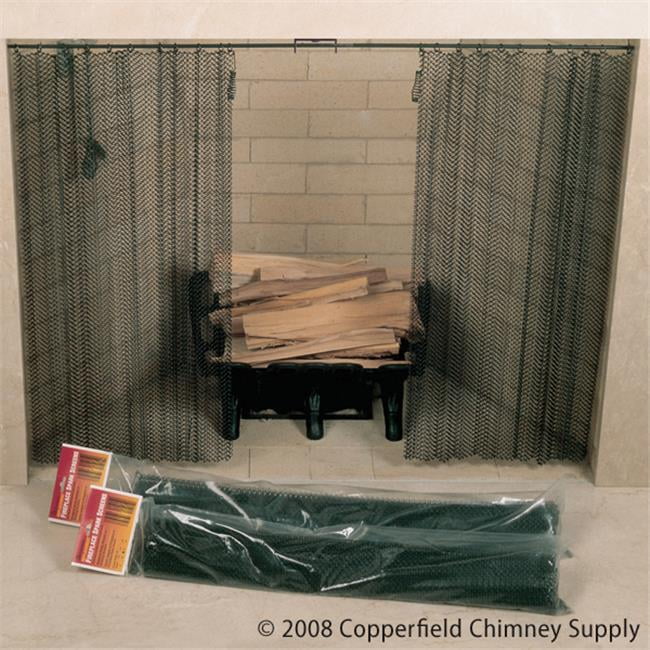 Kit de tringle à rideau réglable pour cheminée, tringle à