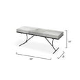 thumbnail image 7 of Jamie Young Co Kai 19" Transitional Leather & Iron Bench in Gray/Black, 7 of 7