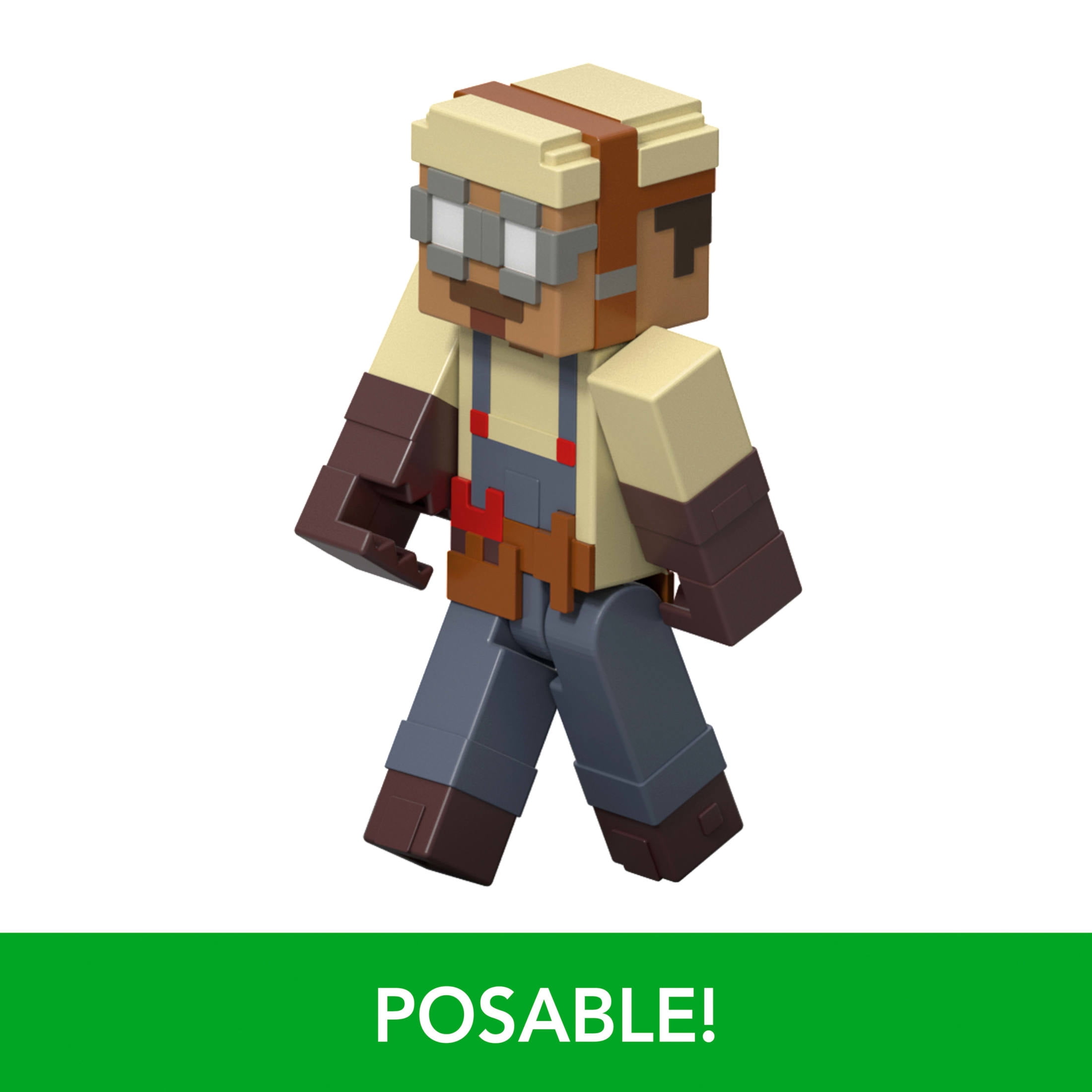 Minecraft Duster's Loot Stash Action Figure & Accessories Set with Hidden Treasure Feature