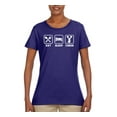 thumbnail image 2 of Cheerleading Eat Sleep Cheer Girl Sports Womens Graphic T-Shirt, Purple, Medium, 2 of 3