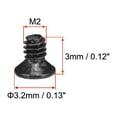 thumbnail image 3 of Uxcell M2 x 3mm/0.12" Phillips Screw Fastener Black Zinc Plated 150 Pack, 3 of 5