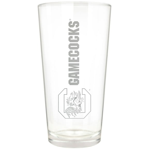 South Carolina Gamecocks Etched 16oz. Vertical Rally Cry Pint Glass