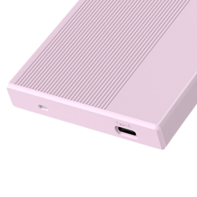 Caja de disco duro portátil de 2,5 pulgadas compatible con Plug and Play de 4 TB para computadora (rosa tipo C)